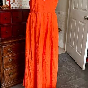 Vibrant Orange Maxi Dress